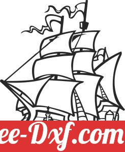 pirate ship clipart