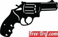 download Magnum Pistol gun free ready for cut