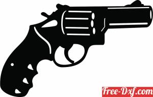 download Magnum Pistol gun free ready for cut