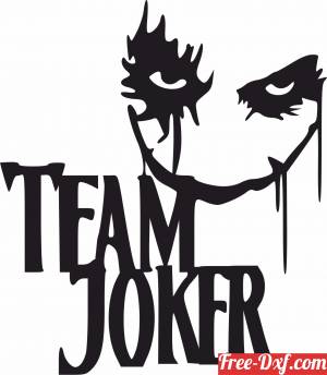 download team joker logo art decor free ready for cut