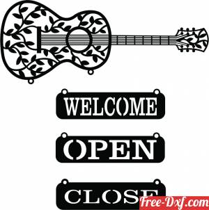 download welcome guitare open close free ready for cut