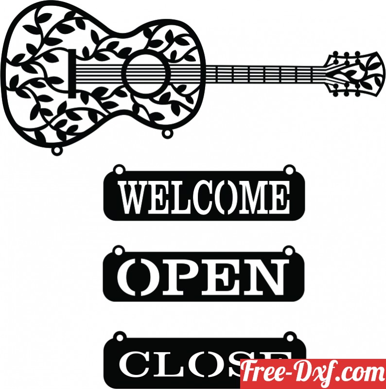 Download welcome guitare open close dKjoP High quality free Dxf f