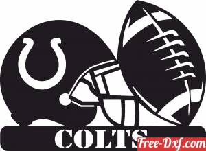 download Indianapolis Colts NFL helmet LOGO free ready for cut
