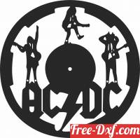 download ACDC Wall Clock Vinyl Record free ready for cut