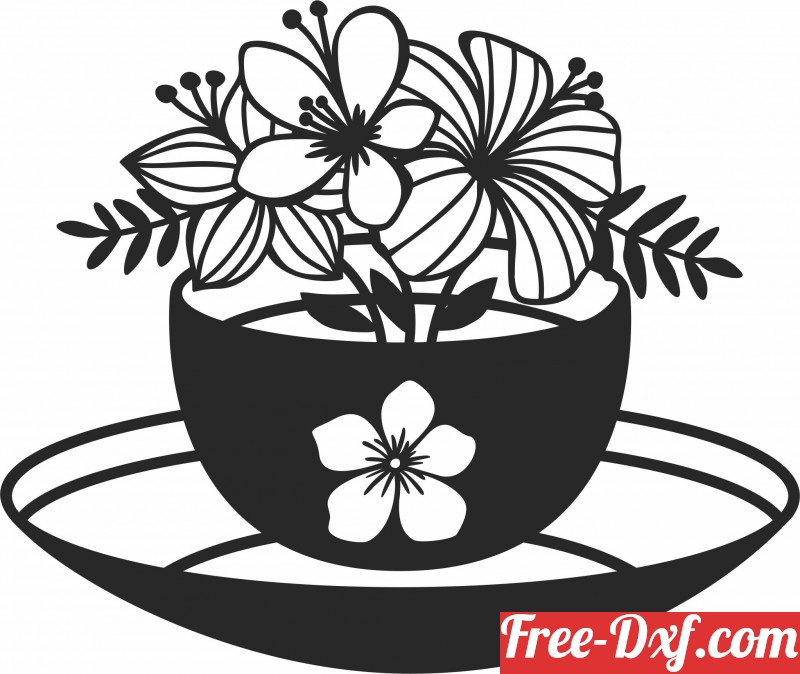 Black And White Flower png download - 7399*5125 - Free Transparent Tea png  Download. - CleanPNG / KissPNG