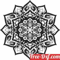 download Decorative mandala pattern free ready for cut