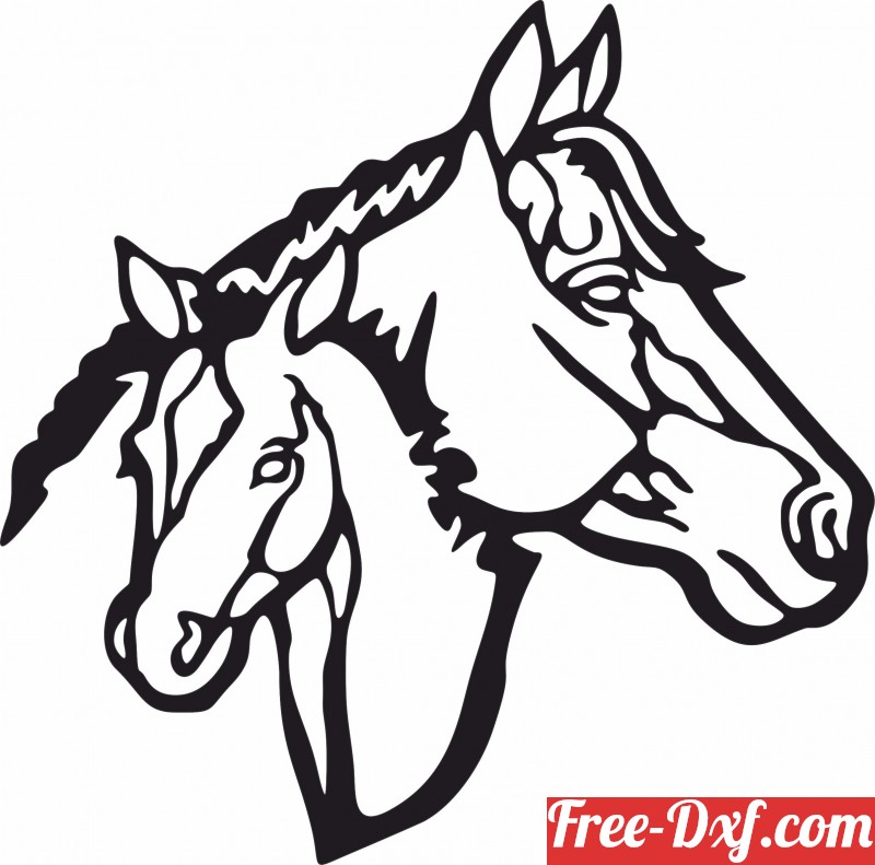 Horses Wall Art Free DXF Files For Laser Engraving, 41% OFF