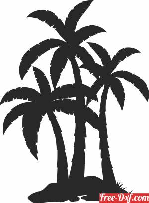 download Tree palm Silhouette clipart free ready for cut