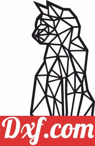 Cat Polygon Art Wall geometric