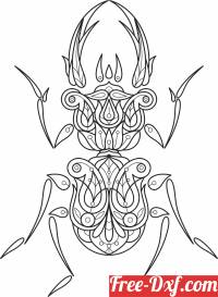 download decorative beetle free ready for cut