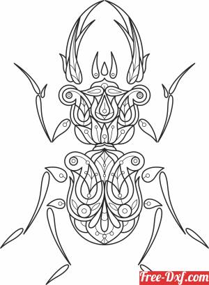 download decorative beetle free ready for cut