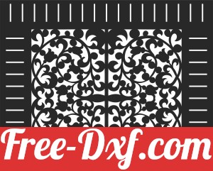 door gate flower pattern