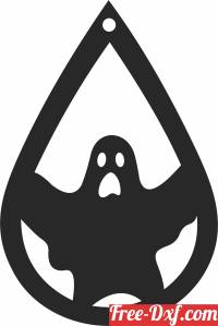 download gost halloween ornament wall art free ready for cut