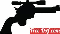 download gun Silhouette free ready for cut