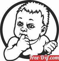 download baby on board clipart free ready for cut