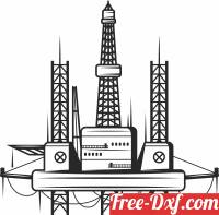 download Oil Rig clipart free ready for cut
