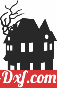 Halloween scary house clipart