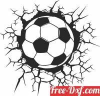 download Soccer ball smash the wall free ready for cut