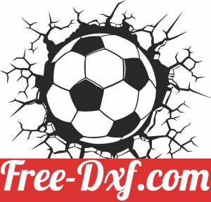 Soccer ball smash the wall