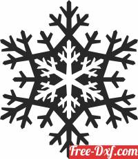 download christmas snowflake decoration free ready for cut