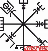 download Vegvisir Runic Compass Norse Symbols free ready for cut
