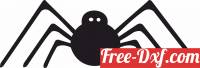 download silhouette halloween spider free ready for cut