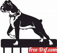 download Boxer Dog wall Key Holder Hook Hanger free ready for cut
