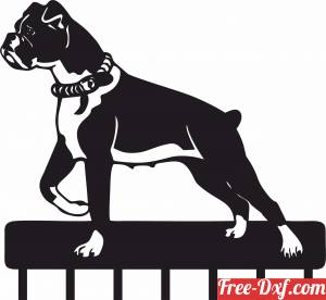 download Boxer Dog wall Key Holder Hook Hanger free ready for cut