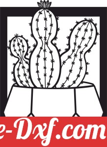 potted plant cactus art decor