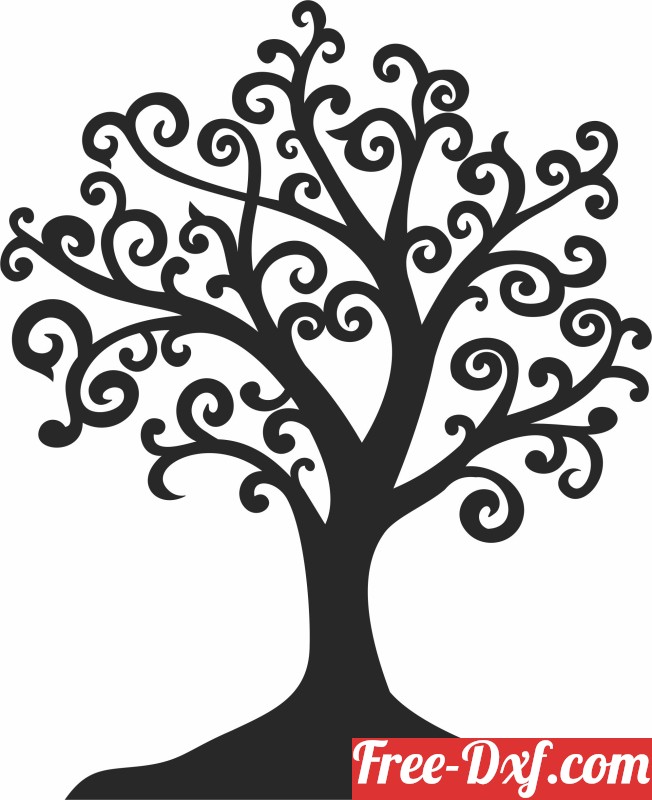 Download Tree clipart wall decor eMdZY High quality free Dxf file