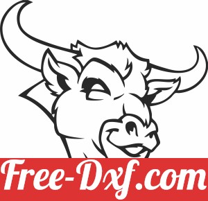 angry bull head wall cliparts