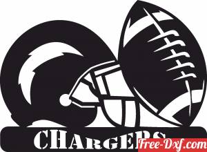 download Los Angeles Chargers NFL helmet LOGO free ready for cut