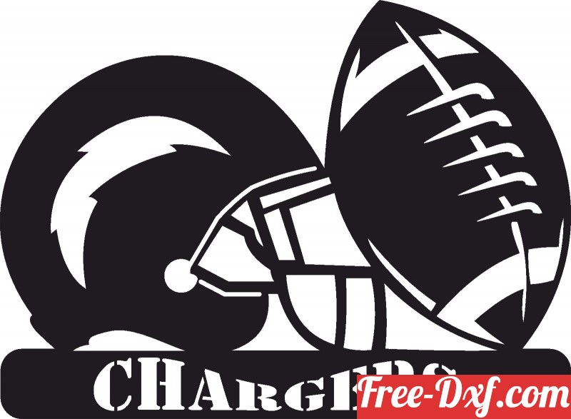 NFL Los Angeles Chargers Helmet SVG Cut File