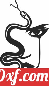snake lady face art