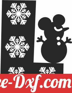 l split letter monogram christmas