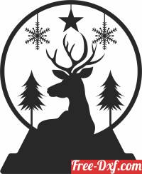 download christmas globe deer cliparts free ready for cut