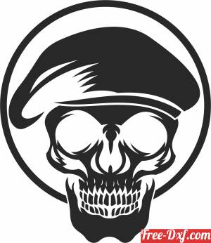 download Skull army cliparts free ready for cut