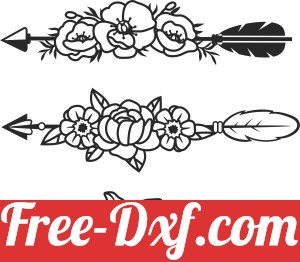 Floral arrow wall sign