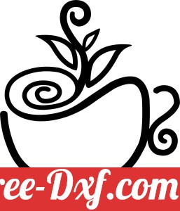 floral coffe cup art