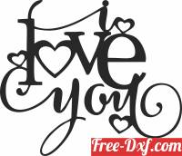 download I love you clipart free ready for cut