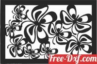 download Butterfly wall panel decor free ready for cut