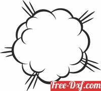 download bubble cloud wall art free ready for cut