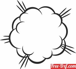 download bubble cloud wall art free ready for cut