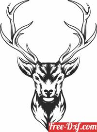 download Deer Head Silhouette free ready for cut