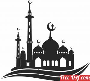 download Mosque wall decor free ready for cut