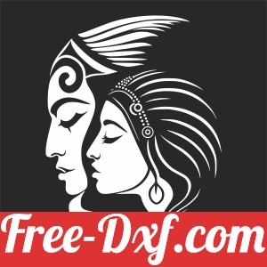 indian couple clipart