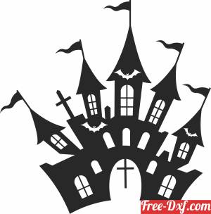 download halloween haunted house clipart free ready for cut