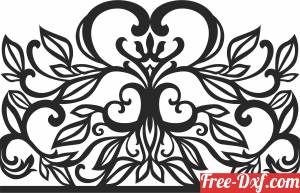 download floral pattern wall art free ready for cut
