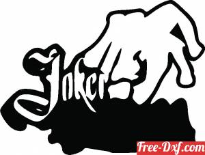 download Joker wall logo decor free ready for cut