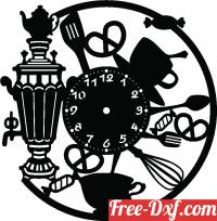 download kitchen clock free ready for cut